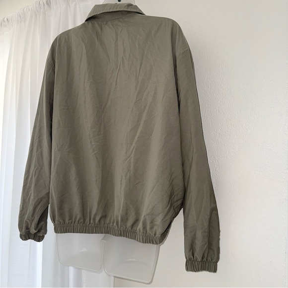 Vintage Brindar green half zip cinched waist Jacket lightweight Size L women’s - Picture 3 of 4
